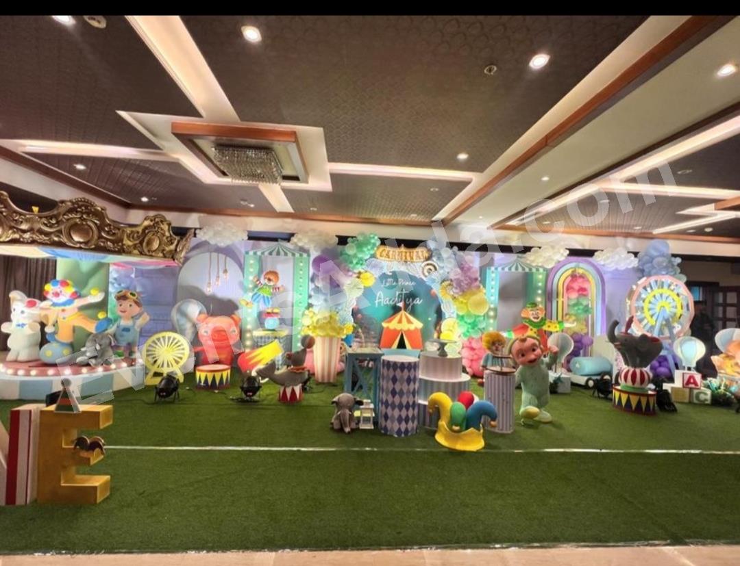 luxury-kids-carnival-wonderland-birthday-decoration in Vijayawada