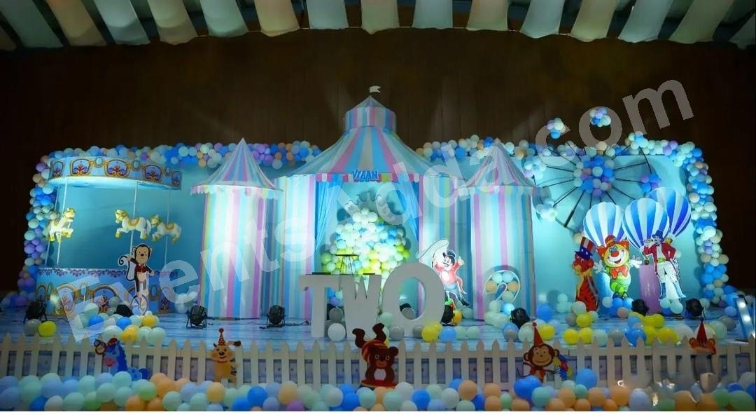 luxury-pastel-carnival-circus-birthday-theme-decoration in Mancherial district