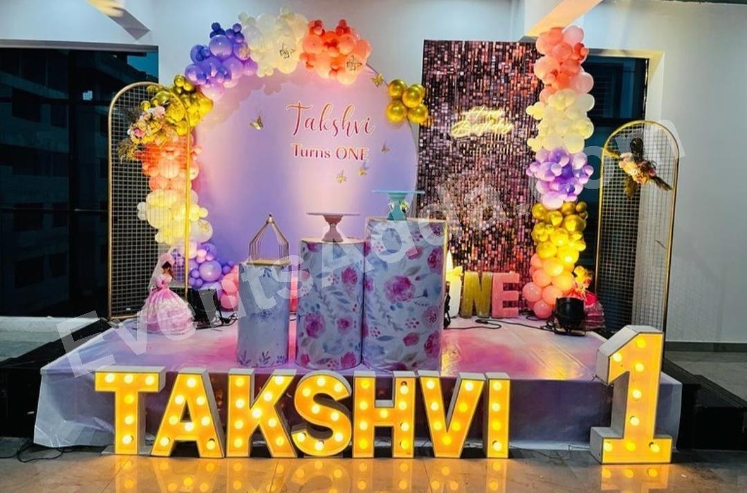 Luxury Pastel Princess First Birthday Decoration Decoration in Dubai