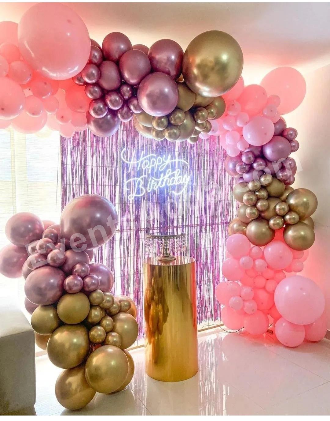 luxury-pink--rose-gold-birthday-shimmer-decoration in Mumbai