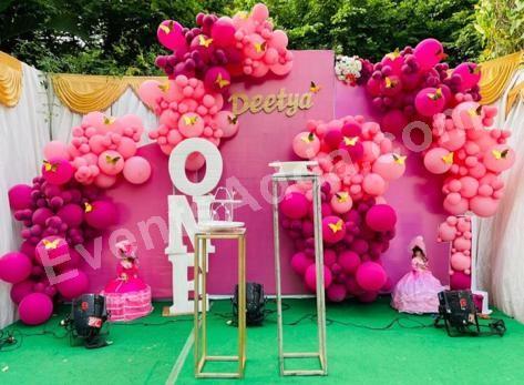 Luxury Pink Princess Birthday Backdrop Decoration Decoration in Siddipet