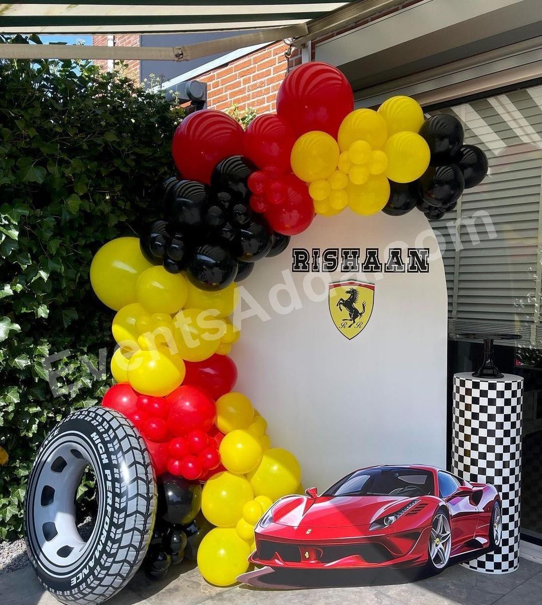 Luxury Racing Car Birthday Theme Decoration Decoration in Vijayawada