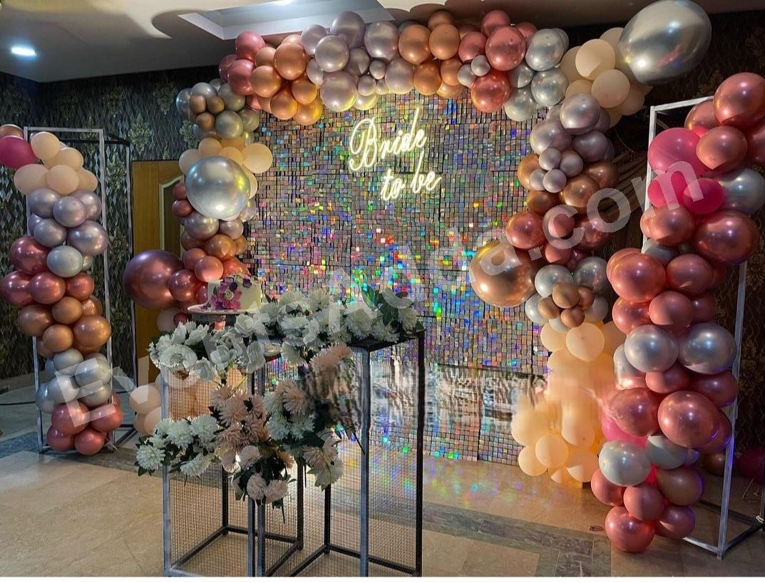 Luxury Rose Gold Bride To Be Shimmer Decoration Decoration in Vijayawada