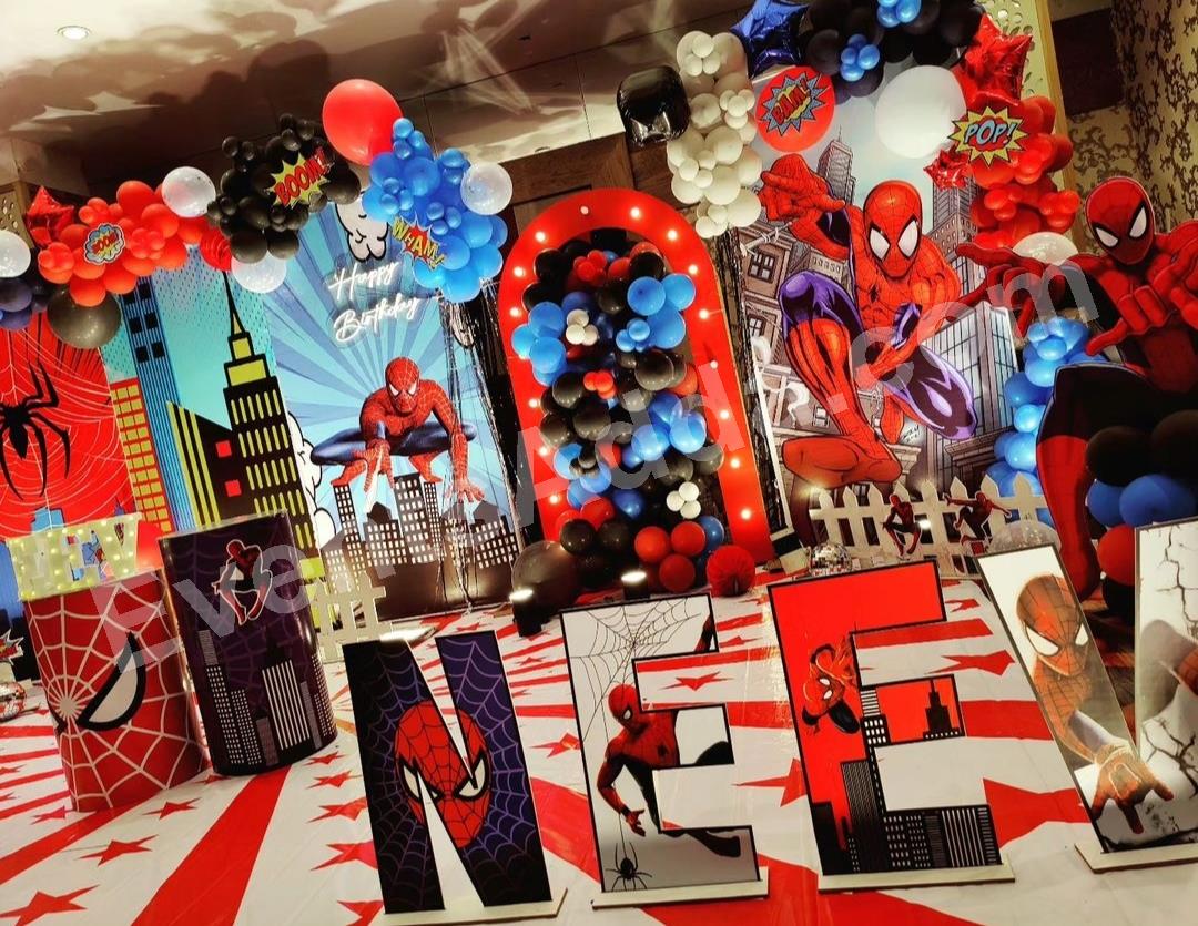 luxury-spider-man-cityscape-birthday-decoration in Jorhat
