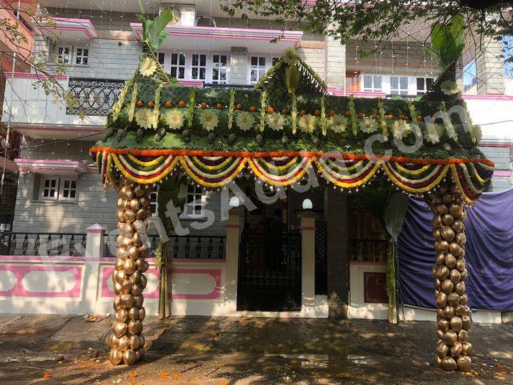 luxury-traditional-coconut--floral-entrance-arch-decoration in Jaipur