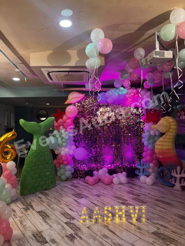 luxury-under-the-sea-mermaid-birthday-decoration in Vijayawada