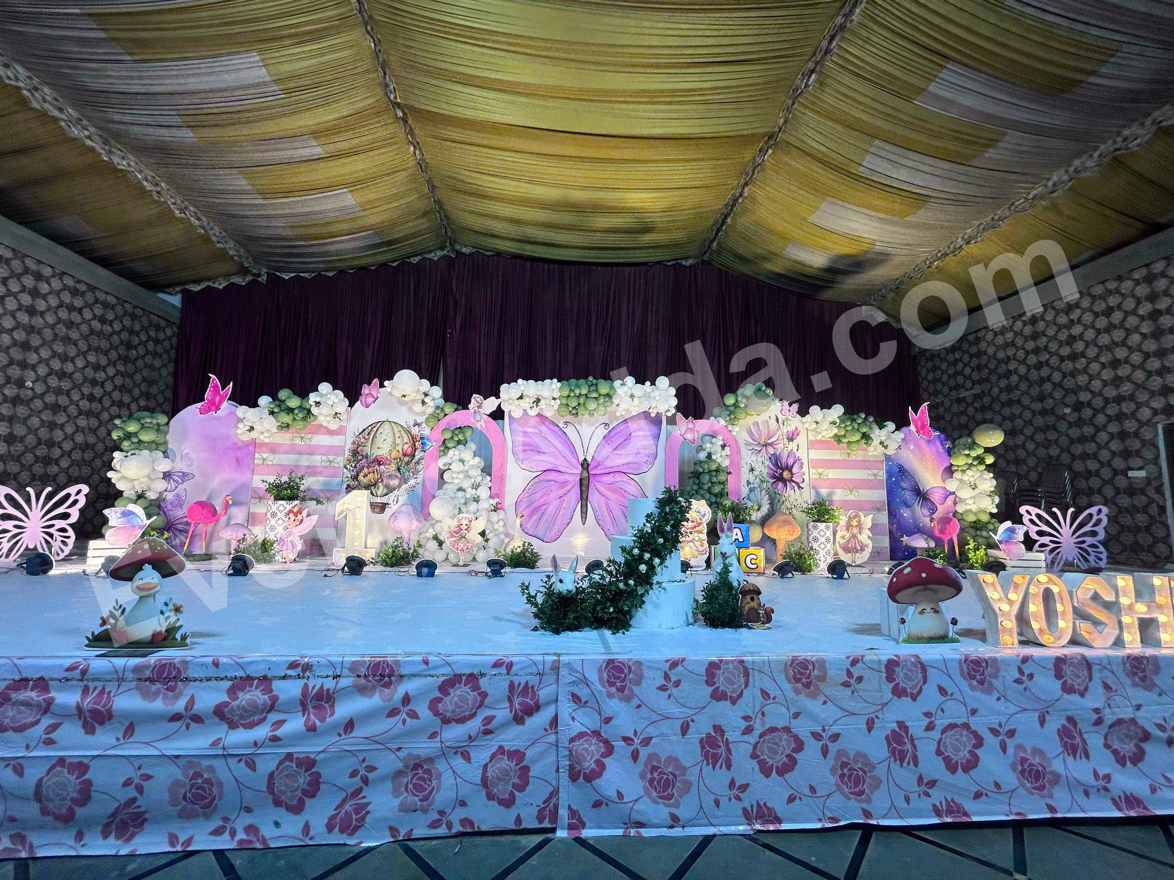 magical-butterfly-fairy-garden-first-birthday-decoration Decoration in =Nagarkurnool