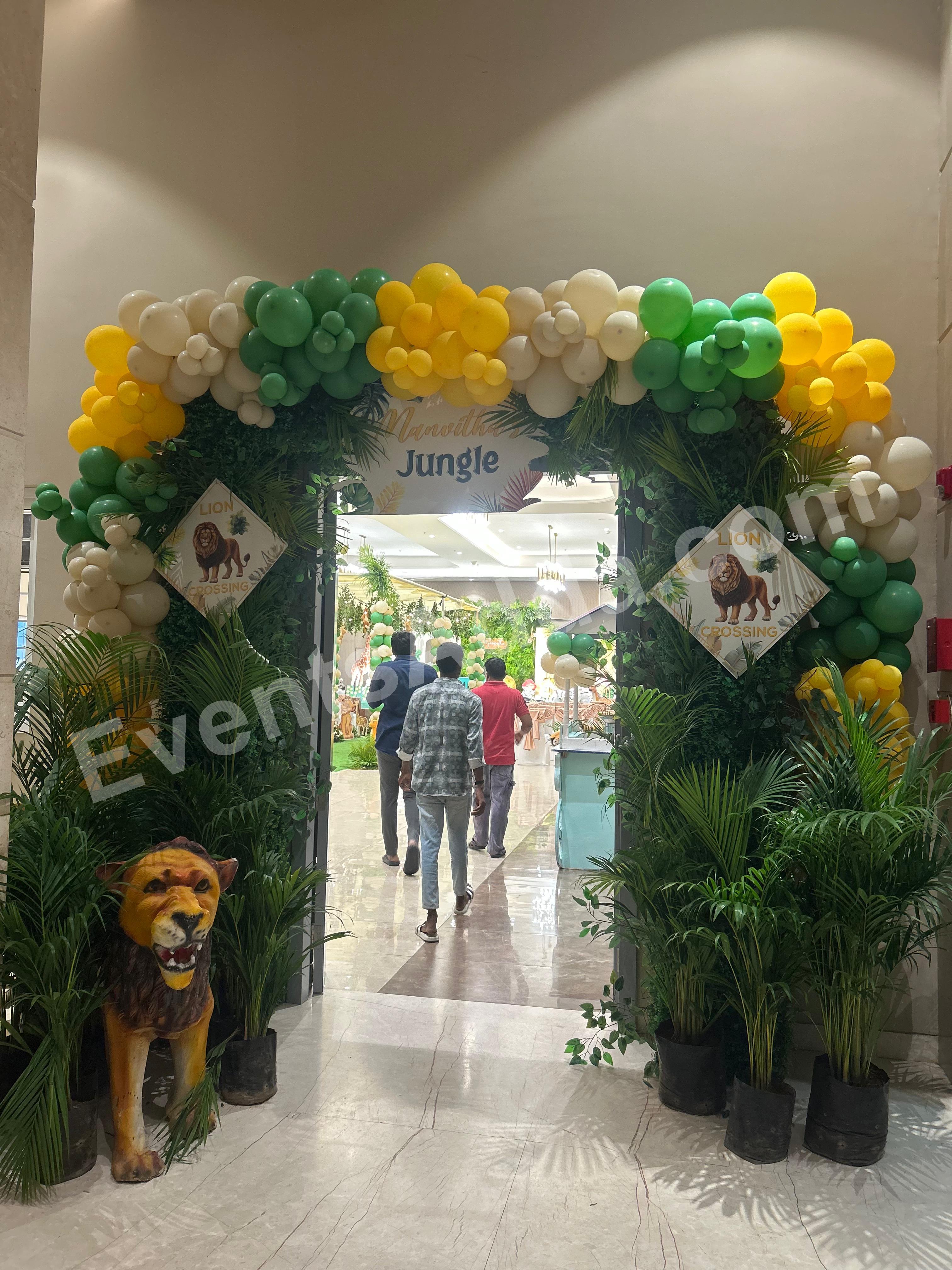marvelous-jungle-theme-entrance-decoration Decoration in =Hyderabad