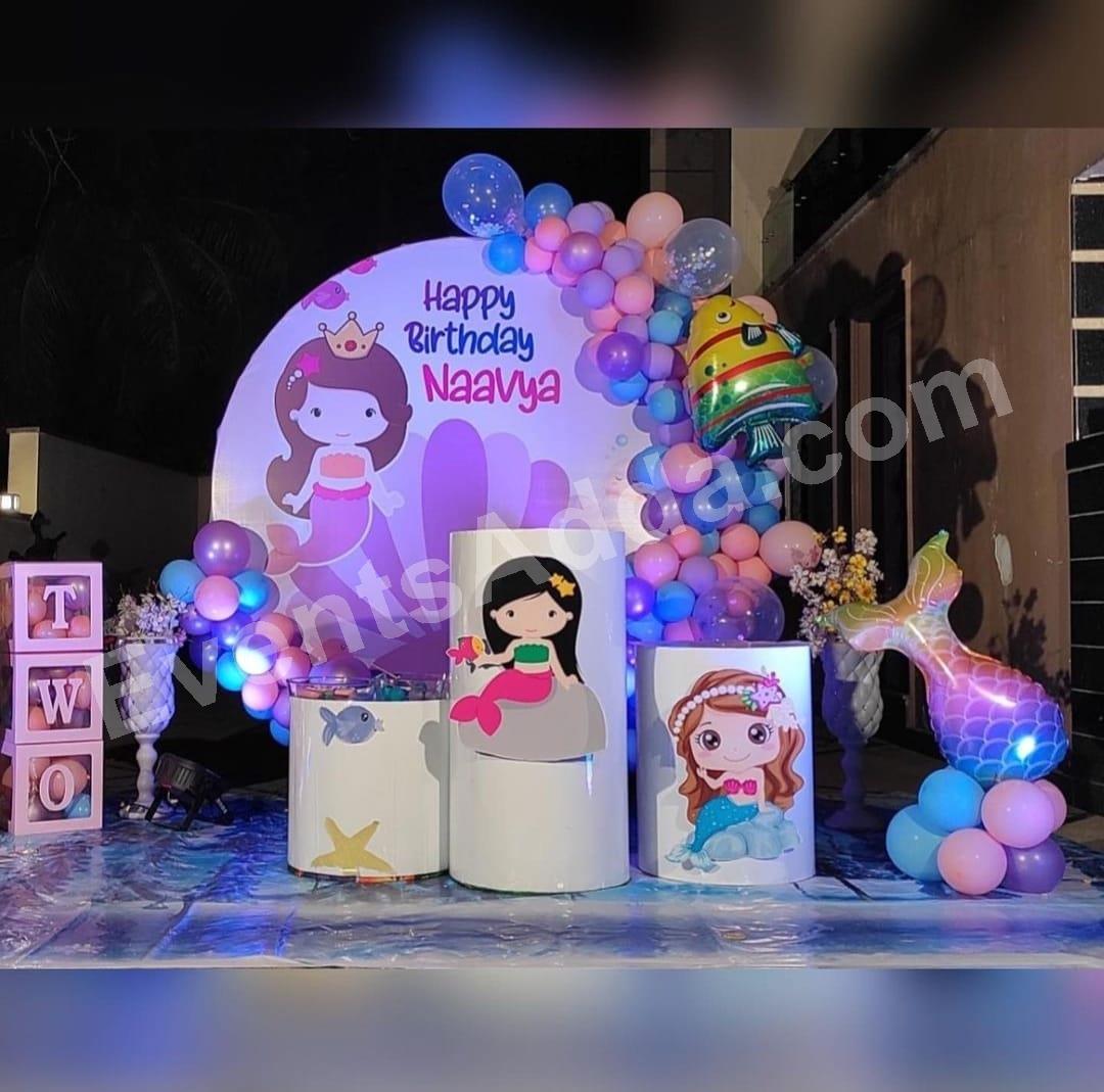 Mermaid Princess Second Birthday Decoration Decoration in Nagarkurnool