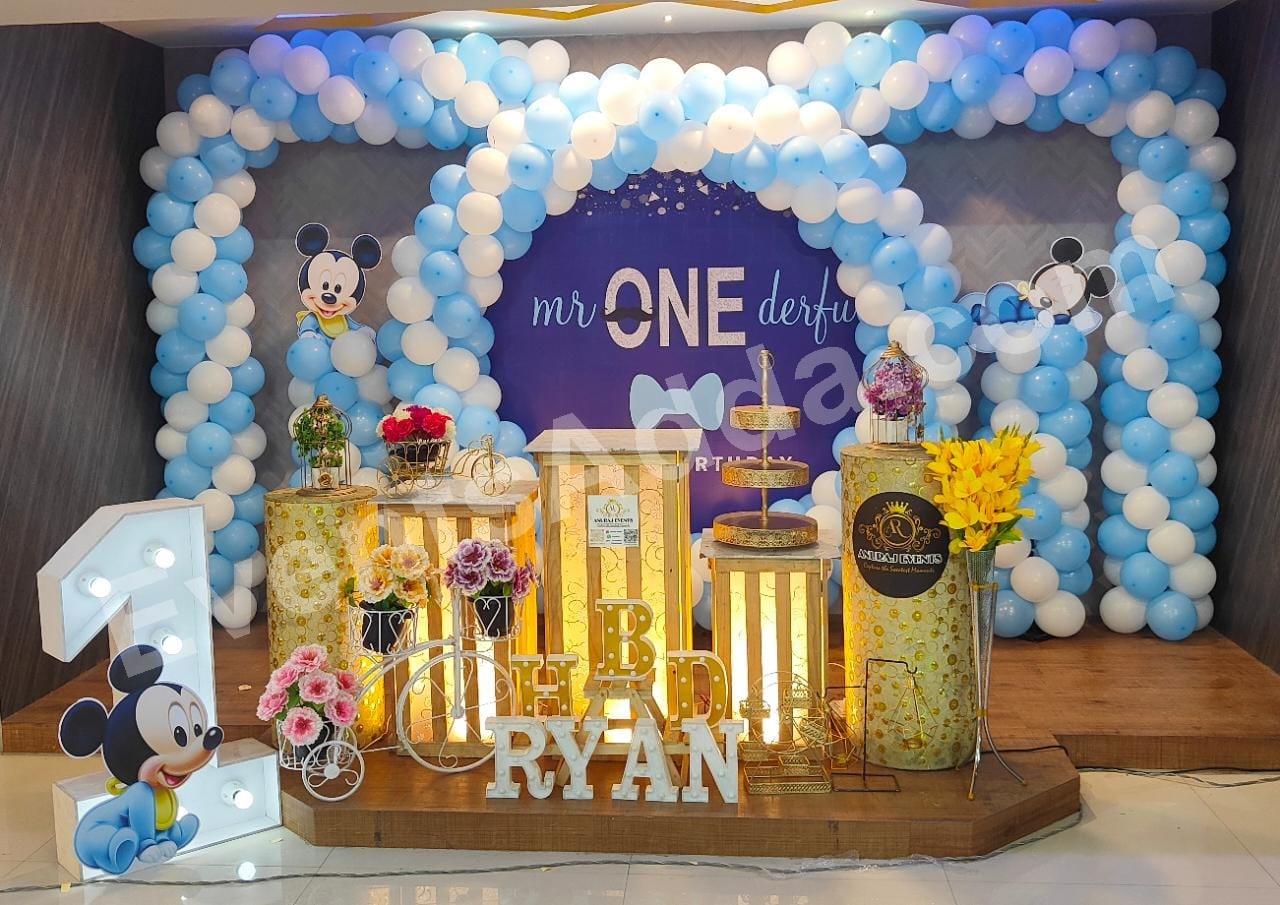 mickey-mouse-1st-birthday-decoration Decoration in Udaipur