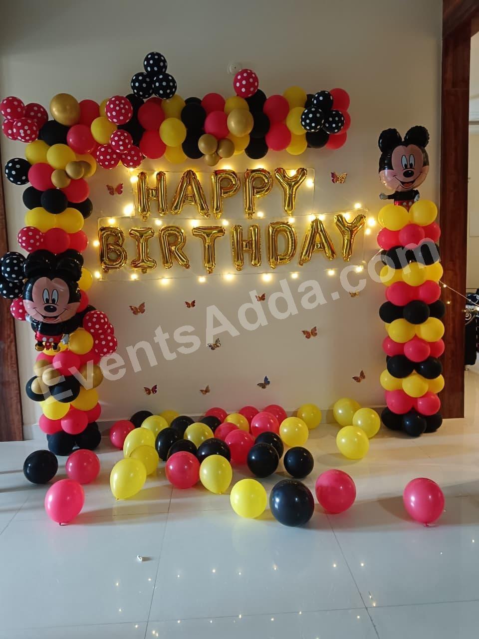 mickey-mouse-theme-birthday-balloon-decoration Decoration in =Chandigarh