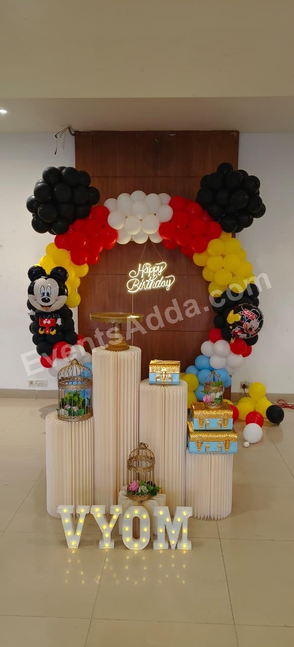 Mickey Mouse Themed Birthday Decoration in Hyderabad
