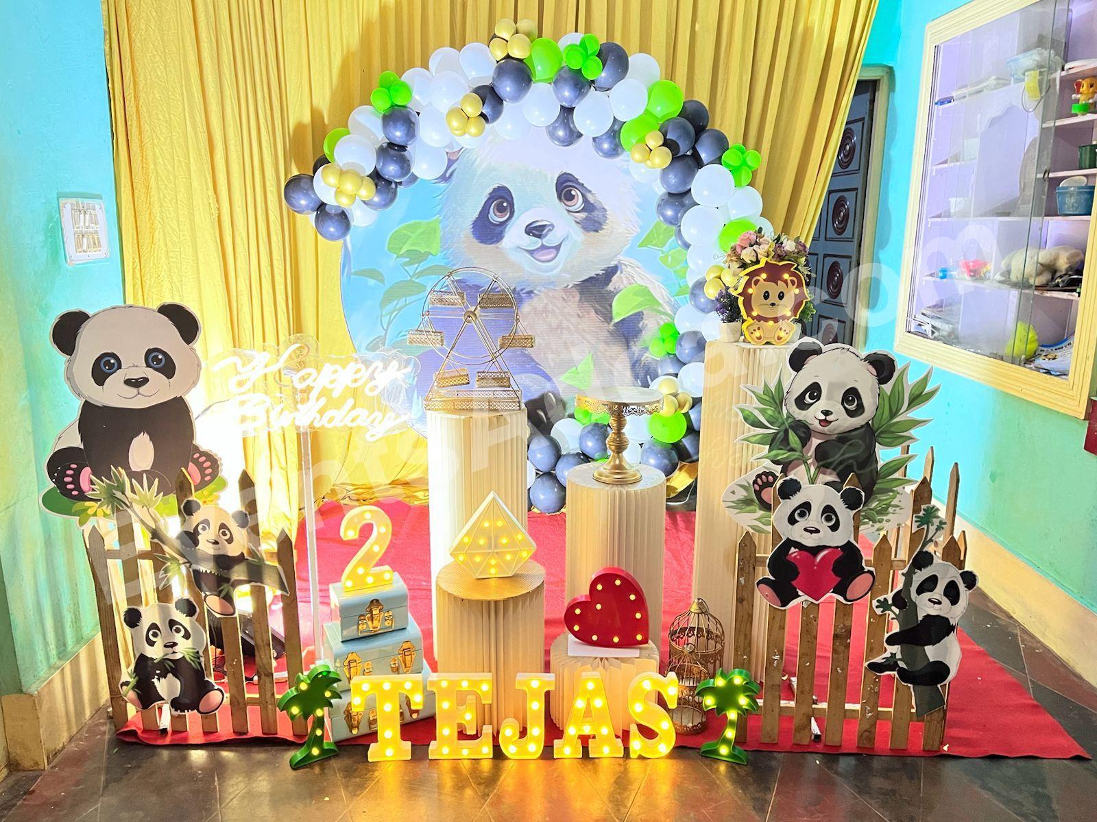 Panda Themed 2nd Birthday Decoration in Hyderabad