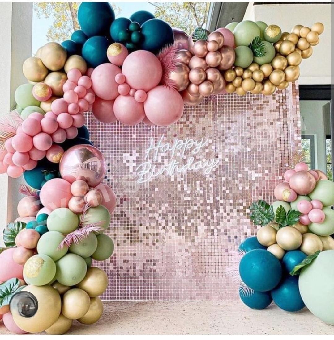 pastel-luxe-shimmer-birthday-backdrop-decoration in Vijayawada
