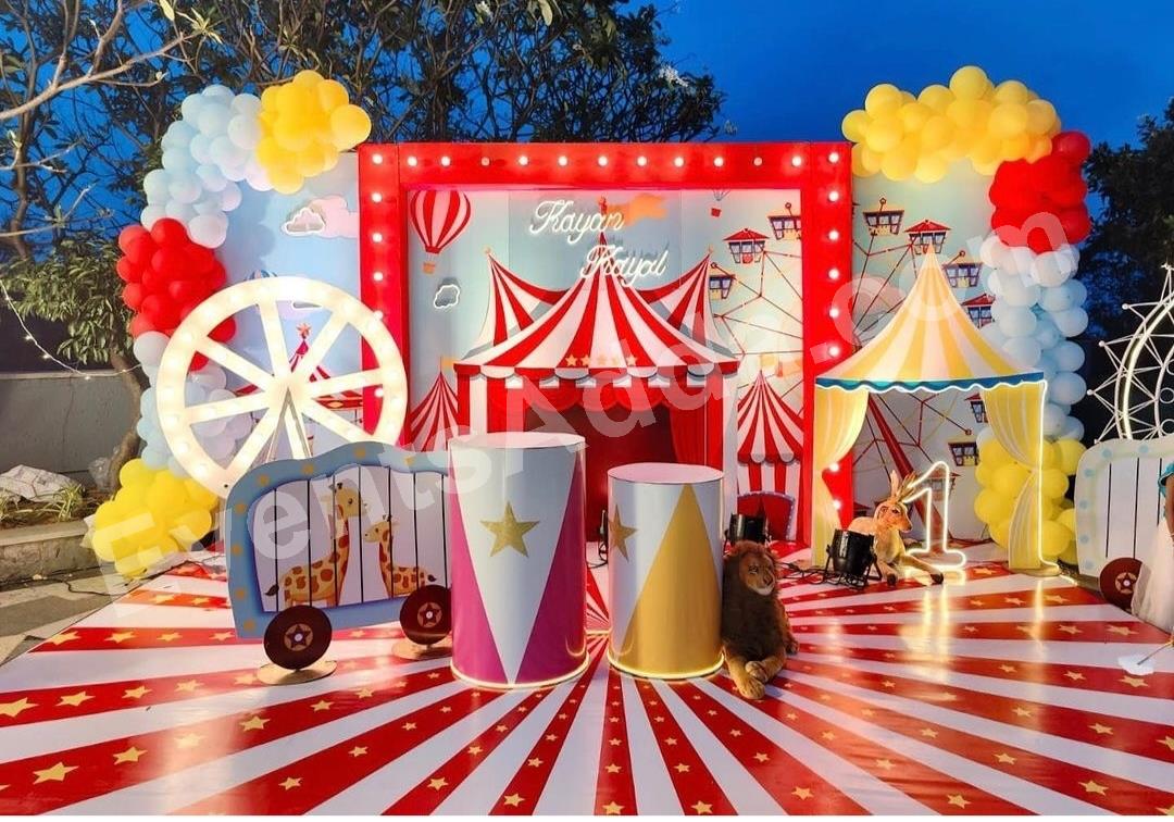 premium-carnival-circus-birthday-stage-decoration in Mahabubnagar