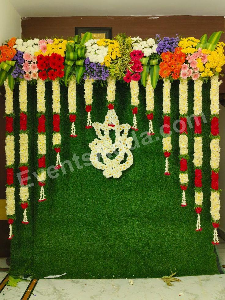 premium-floral-ganesha-backdrop-decoration in Jaipur