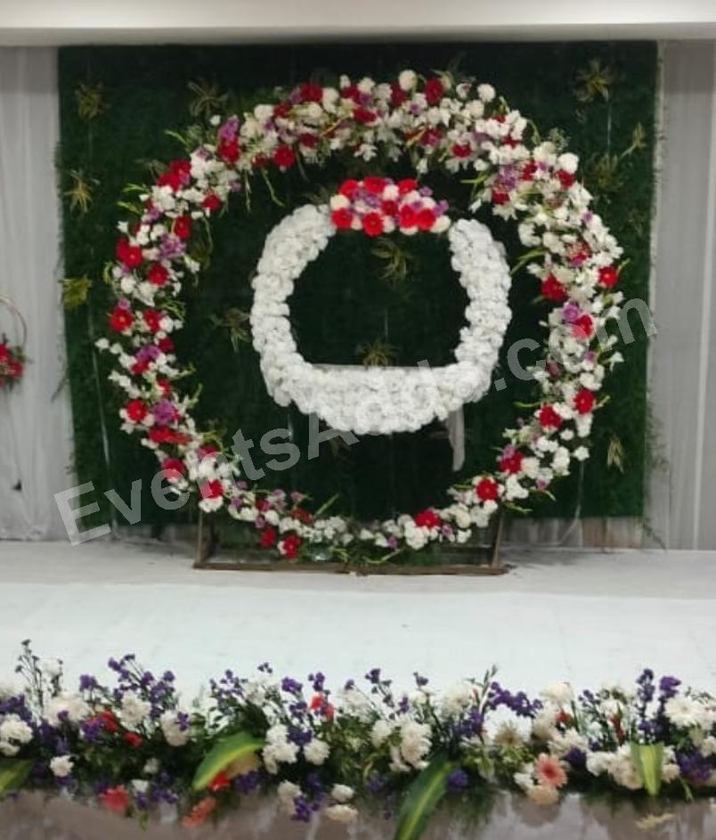 premium-floral-ring-cradle-ceremony-stage-decoration in Jorhat