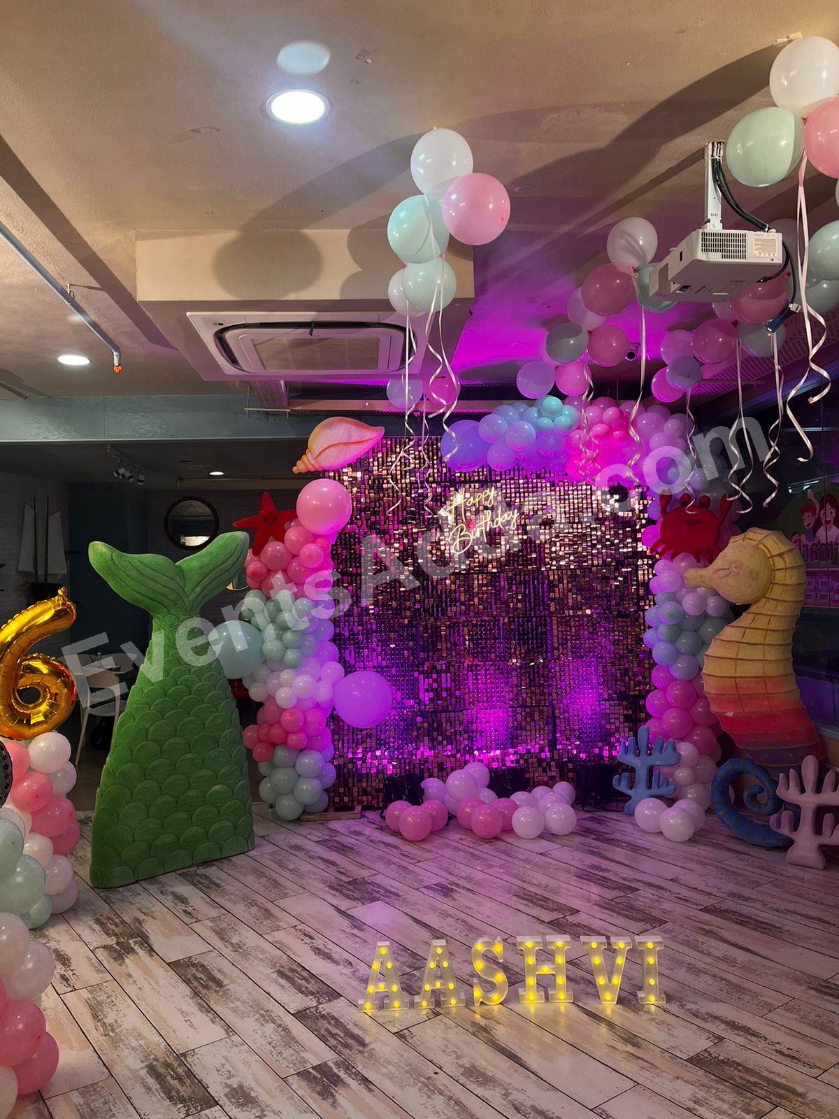 Premium Mermaid Shimmer Birthday Decoration Decoration in Vijayawada