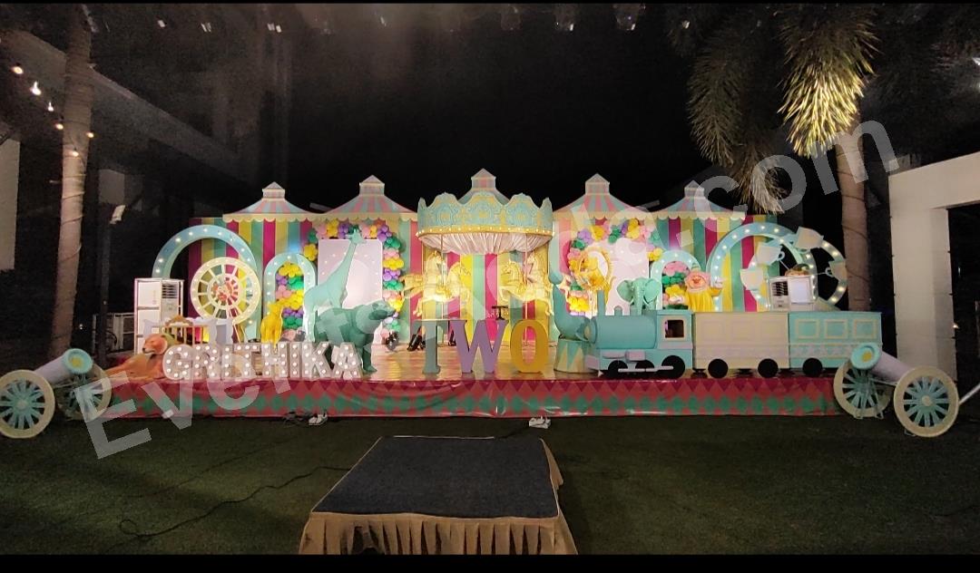 Premium Pastel Carnival Carousel Birthday Decoration Decoration in Vijayawada