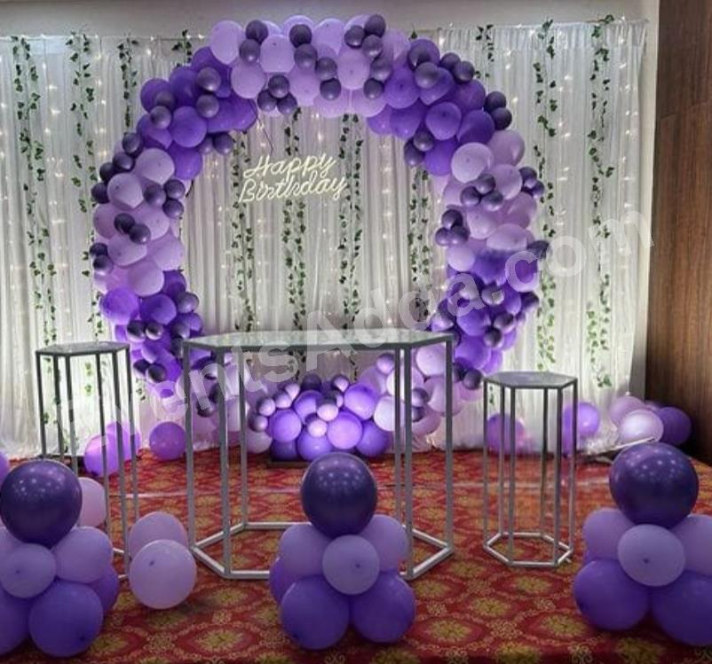 purple-balloon-ring-birthday-decoration in Nagarkurnool