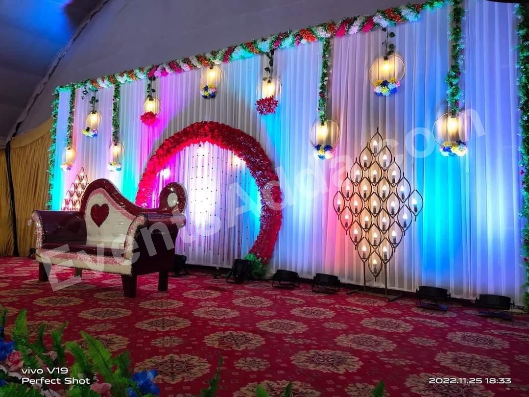 romantic-multicolor-floral-wedding-stage-decoration in Singapore