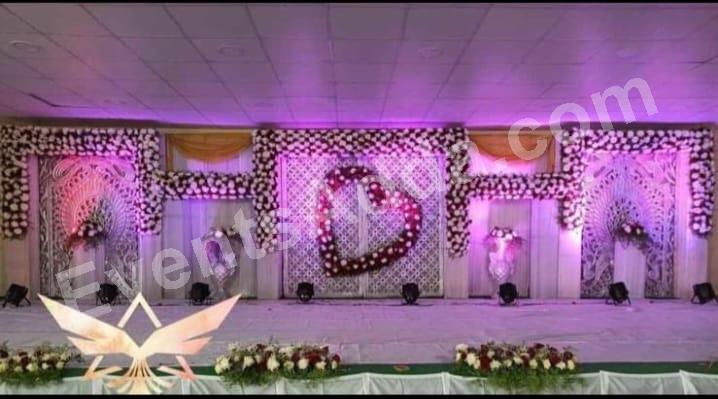 romantic-pink-heart-floral-wedding-stage-decoration Decoration in Udaipur