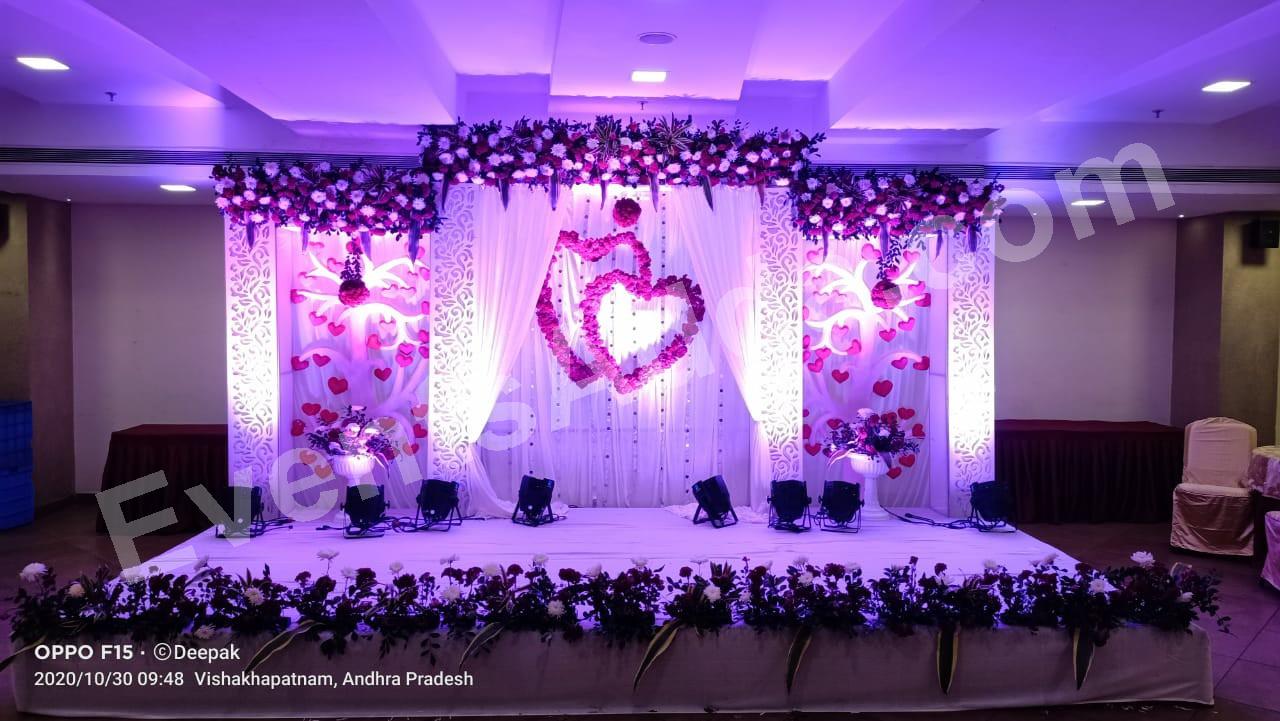 romantic-purple-heart-floral-wedding-stage-decoration Decoration in Udaipur