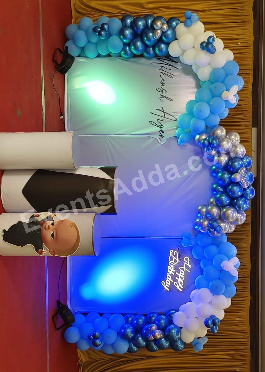 royal-blue-boss-baby-birthday-balloon-decoration Decoration in =Chandigarh