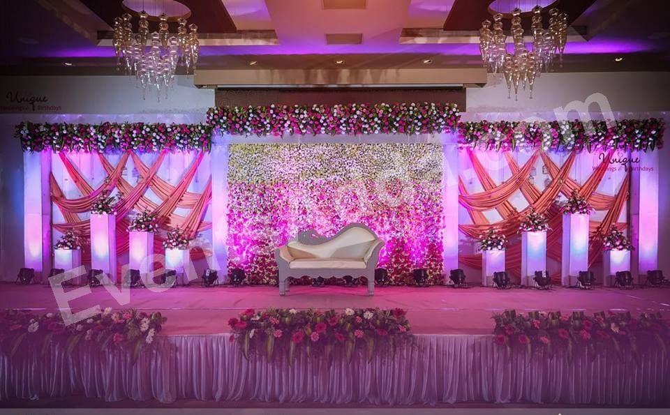 royal-blush-pink-floral-wedding-stage-decoration in Peddapalli