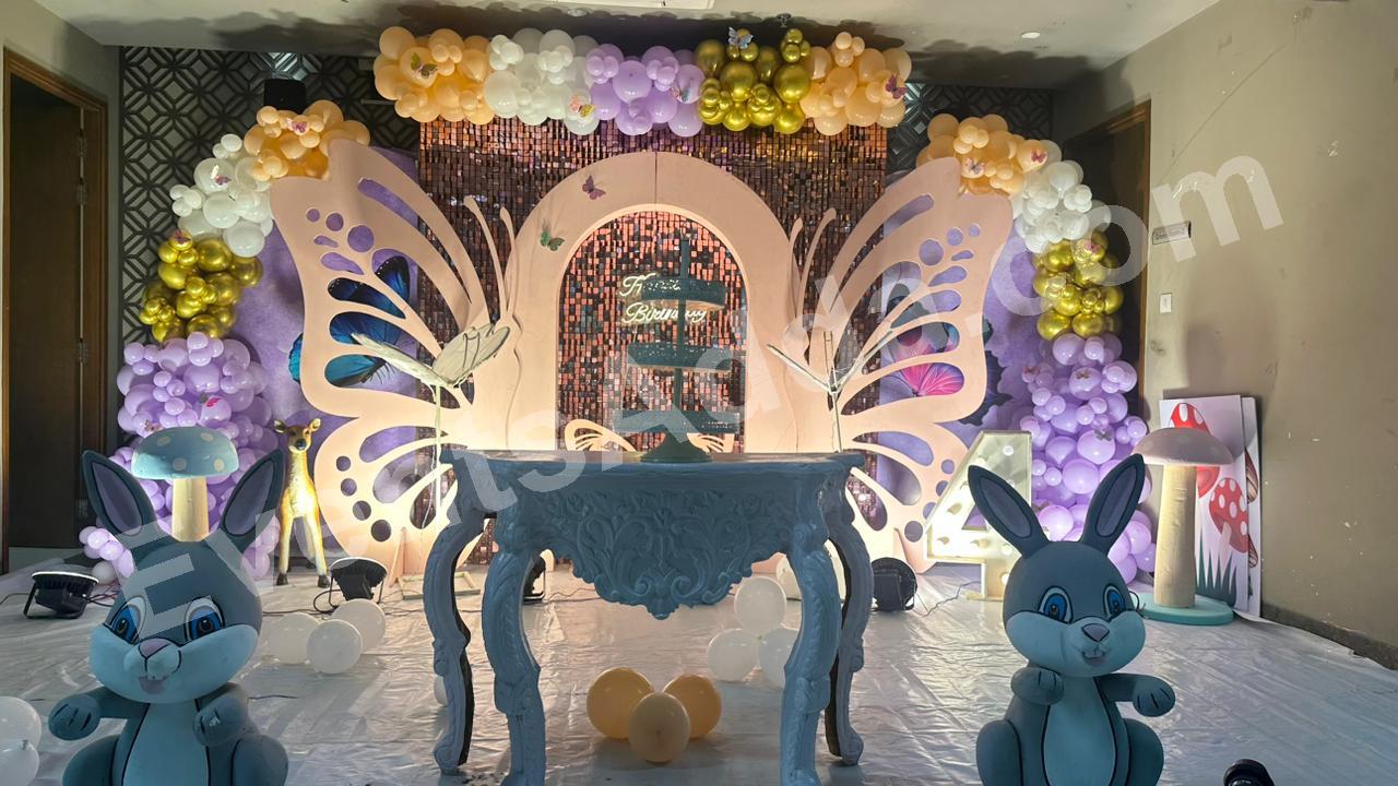 royal-butterfly-wings-fairy-garden-birthday-decoration Decoration in =Hyderabad
