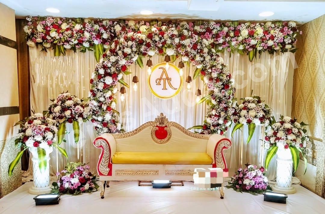 royal-floral-arch-stage-decoration in Siddipet