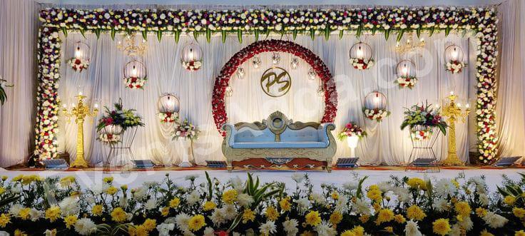 royal-floral-ring-wedding-stage-decoration in Chandigarh