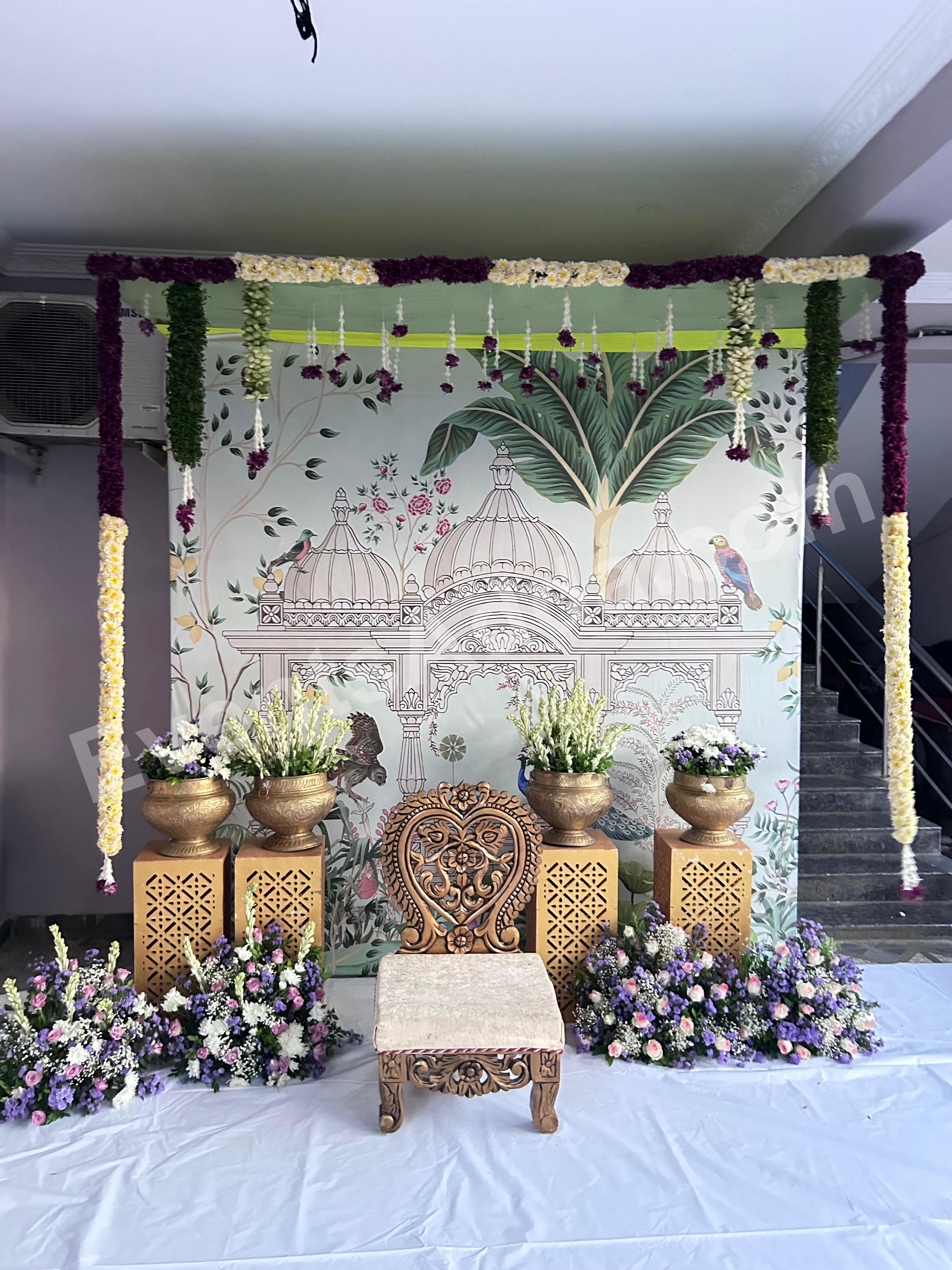 royal-heritage-floral-welcome-lounge-decoration in Siddipet