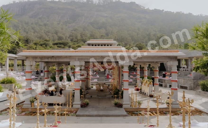 royal-open-air-temple-mandap-wedding-decoration in Chandigarh