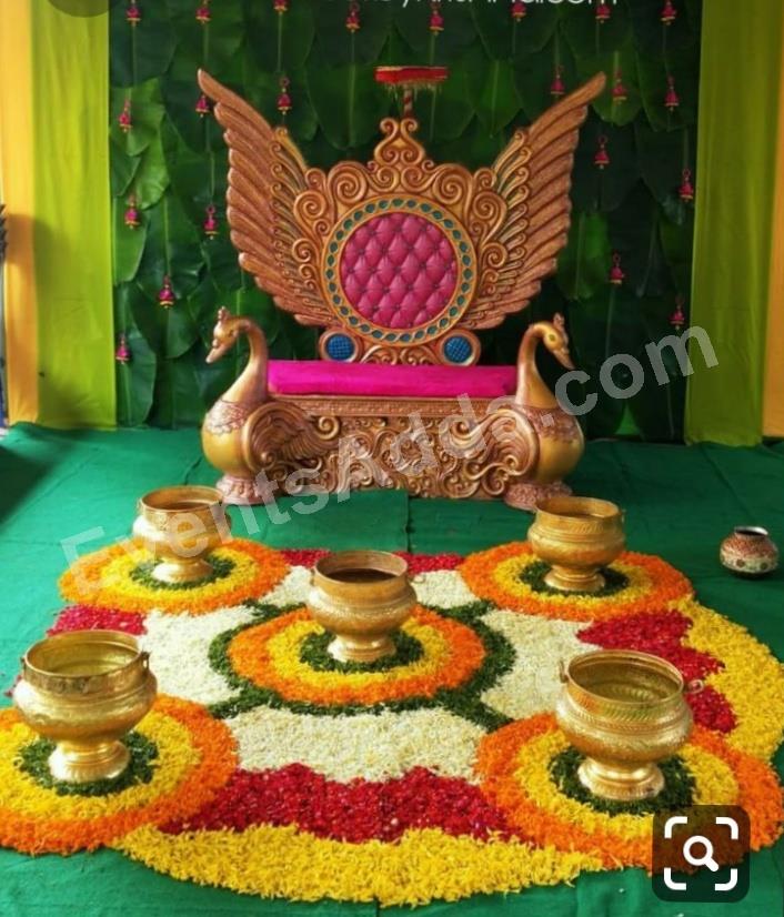 royal-peacock-haldi-ceremony-decoration Decoration in =Hyderabad