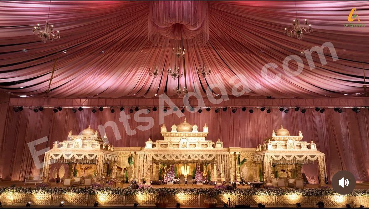 royal-pink--gold-temple-wedding-stage-decoration Decoration in udaipur