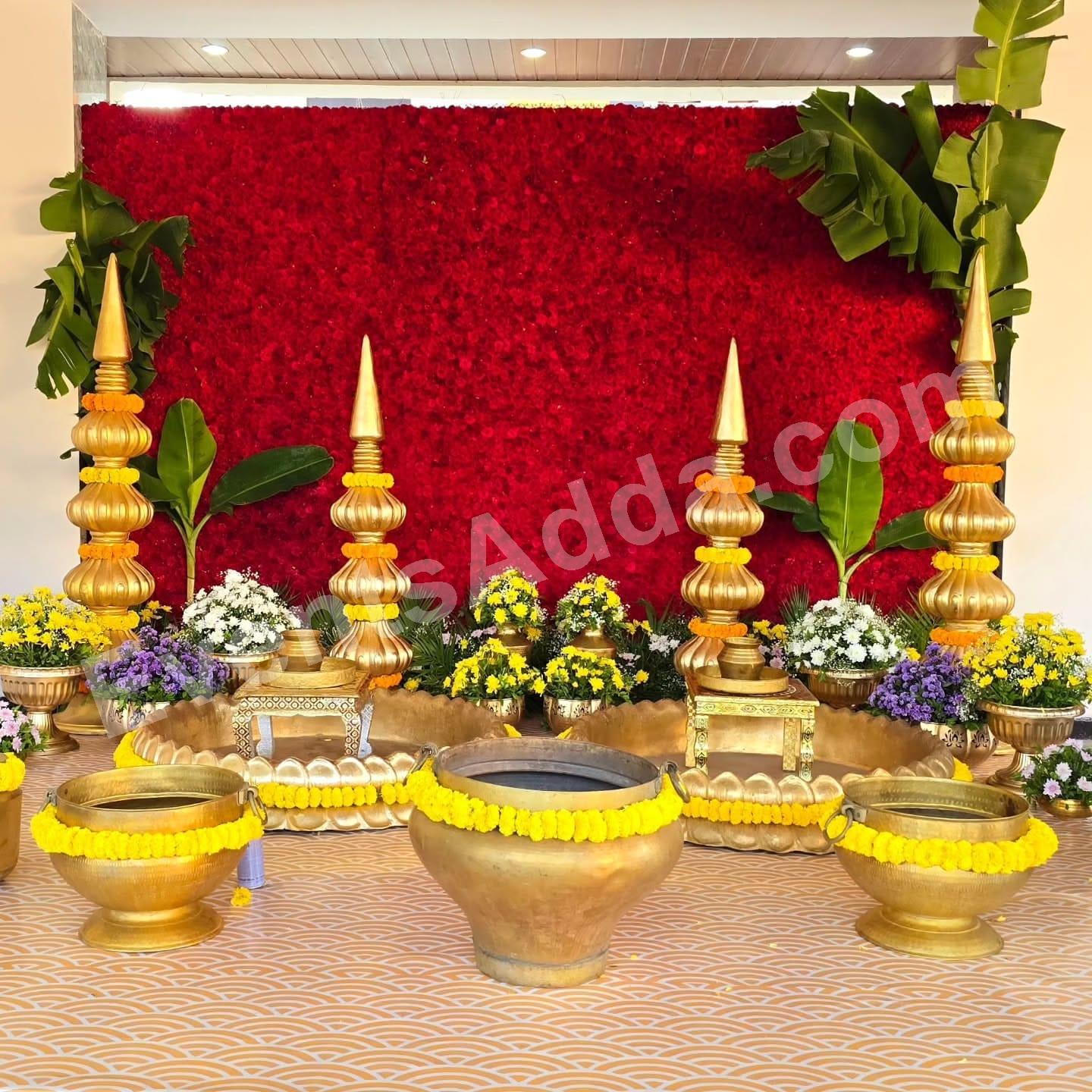 royal-red-rose-haldi-ceremony-decoration Decoration in =Hyderabad