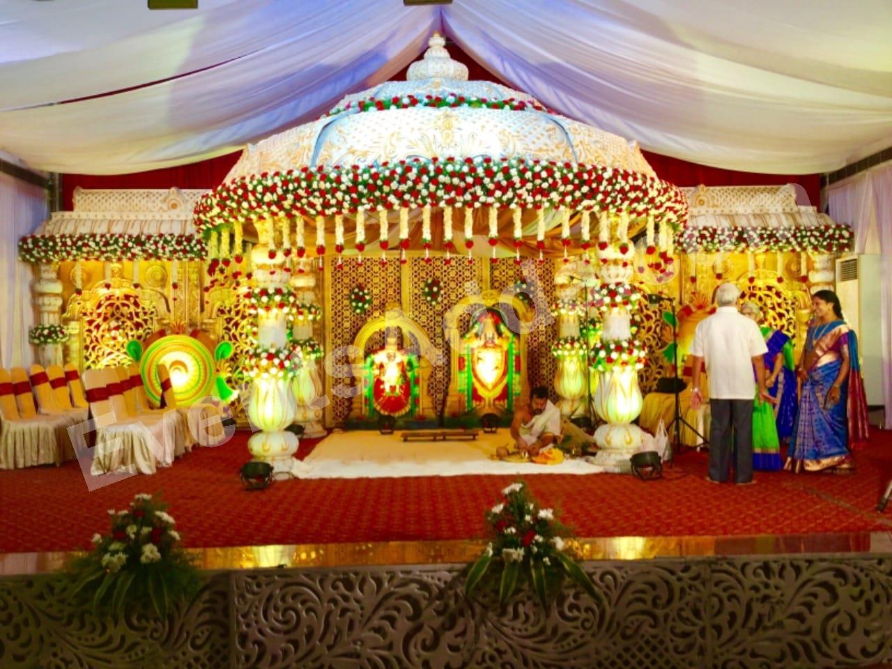 royal-traditional-floral-mandap-decoration in Bangalore