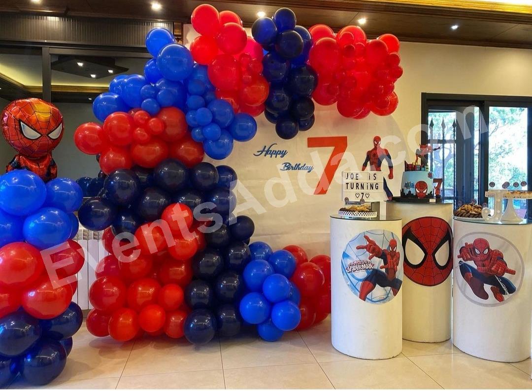 spider-man-7th-birthday-balloon-decoration-theme in Jorhat