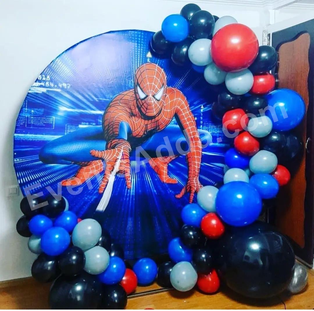spider-man-blue-web-theme-birthday-decoration in Jorhat