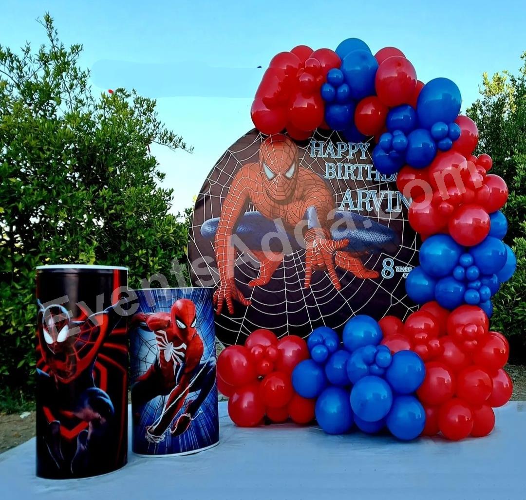 spider-man-red-and-blue-balloon-theme-birthday-decoration in Jorhat
