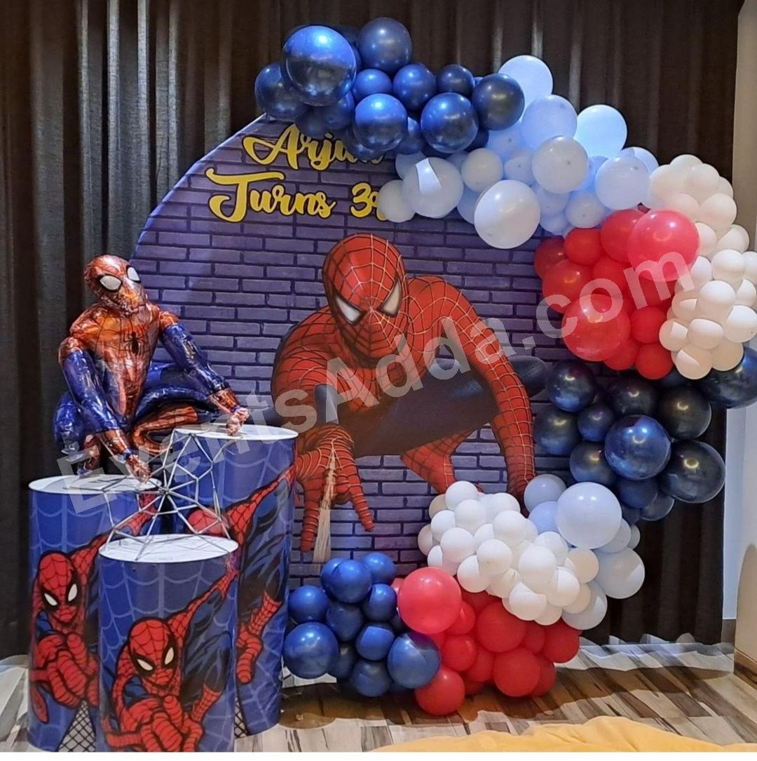 spider-man-red-blue-white-birthday-decoration-theme in Jorhat