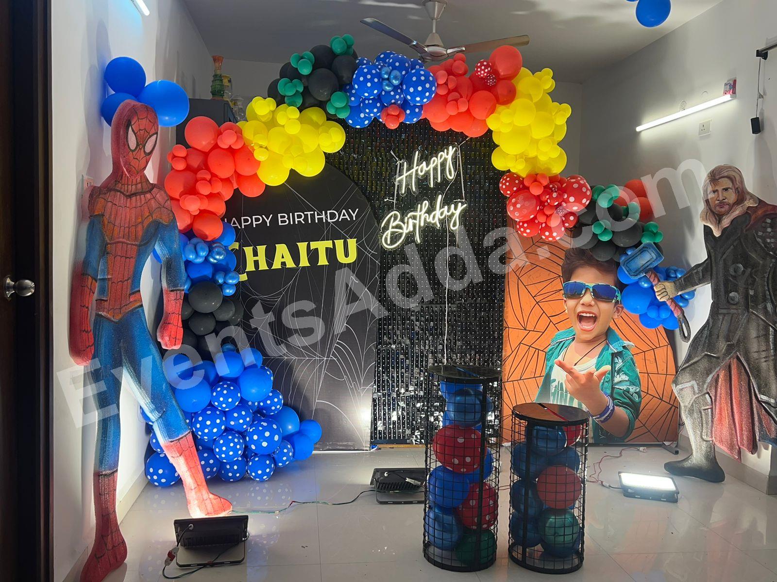 spider-man-superhero-birthday-theme-decoration in Jorhat