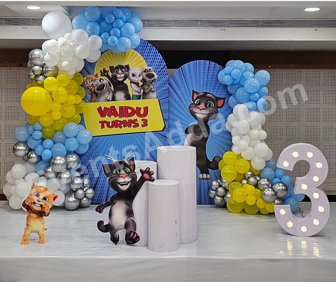 talking-tom-theme-birthday-stage-decoration in Malaysia