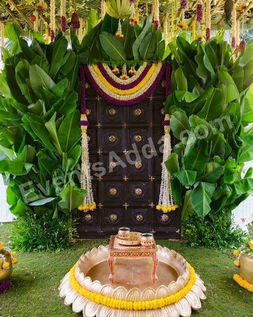 traditional-banana-leaf-entrance--floral-welcome-backdrop in Chandigarh