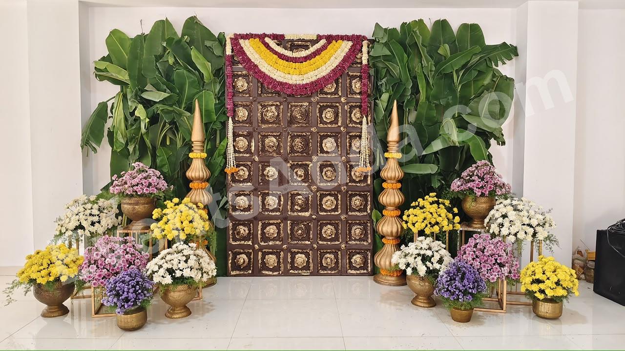 Traditional Banana Leaf Entrance Backdrop Decoration Decoration in Siddipet