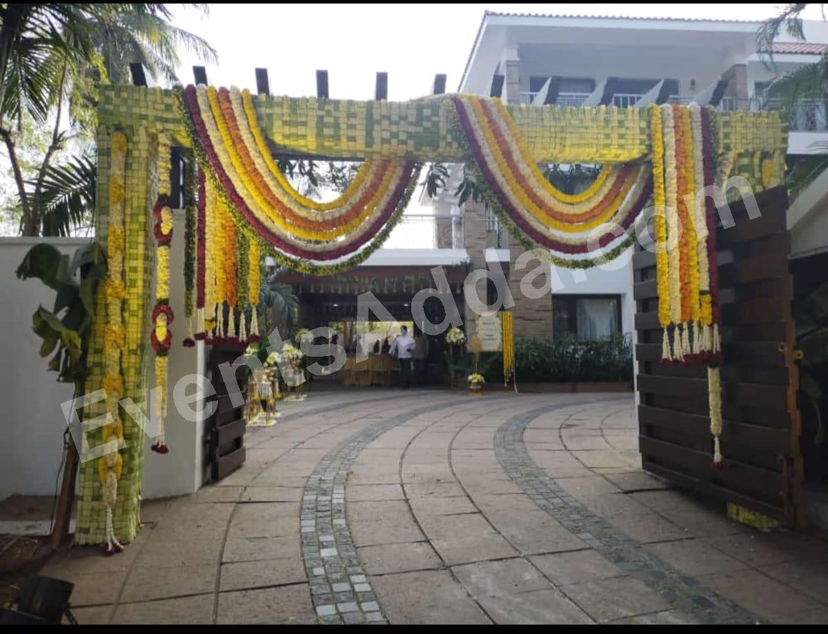 Traditional Banana Leaf Wedding Entrance Decoration Decoration in Siddipet