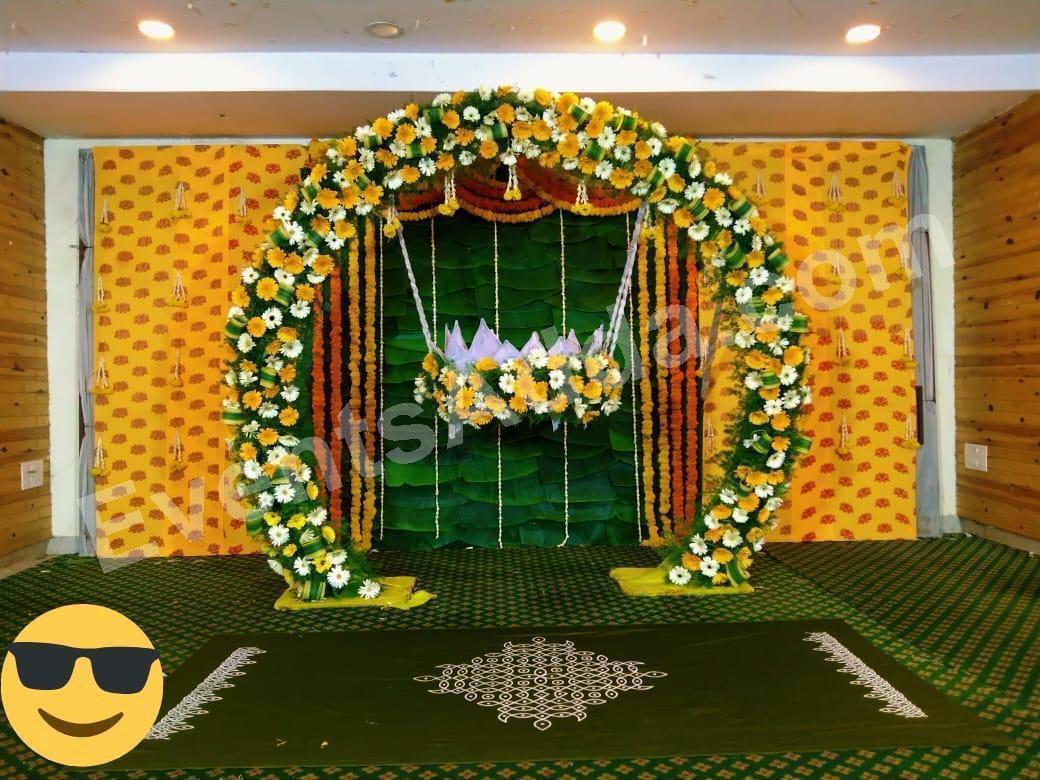 traditional-floral-arch-swing-decoration in Hyderabad