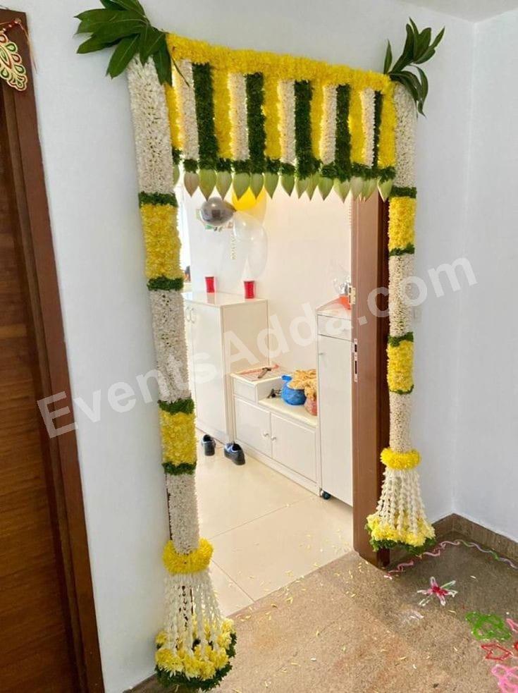 Traditional Floral Door Frame Decoration Decoration in Siddipet