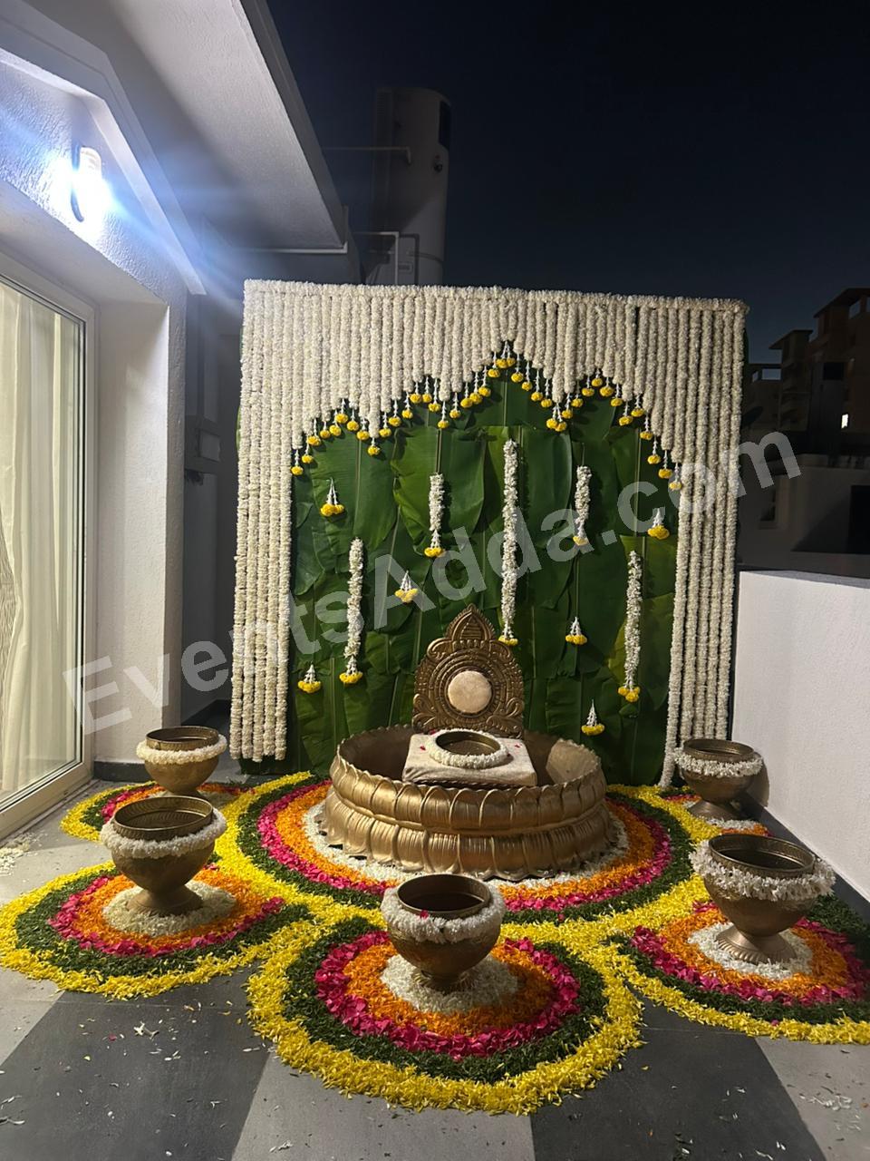 traditional-floral-pellikuthuru--haldi-ceremony-decoration Decoration in =Hyderabad
